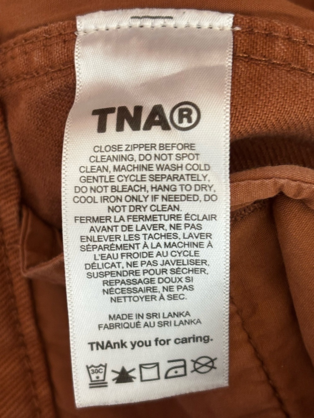 Aritzia TNA Troop Cargo Pant in Garment Dyed Warm Umber 00 - MidRise 100% Cotton - Picture 9 of 12
